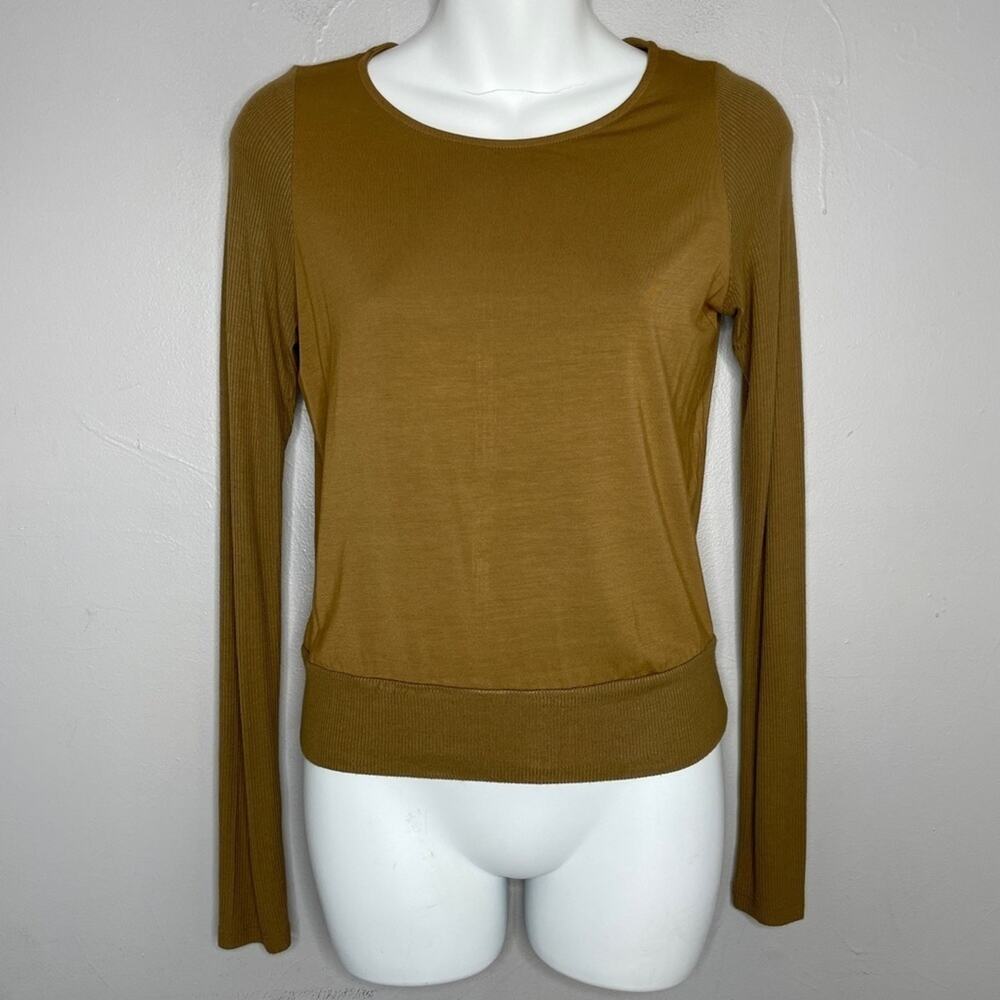 MAGGIE WARD Earthy Top Womens Size XS Neutral Autumn Goblincore Earth Tone Chic